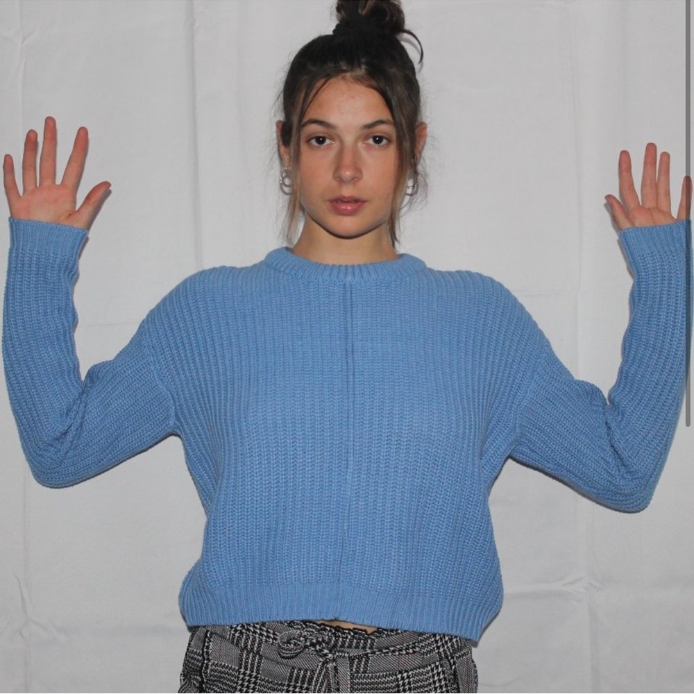 knit crop sweater Bershka by Zara
